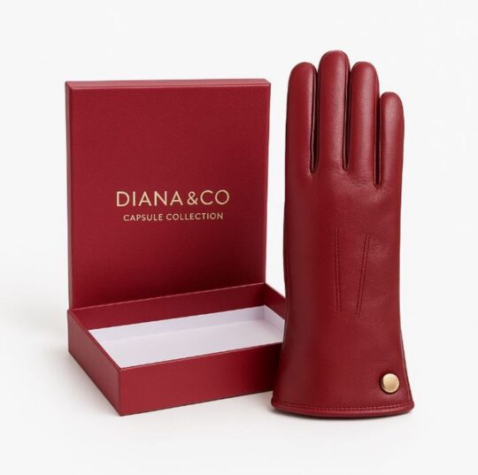 Rokavice LS COLLECTION Diana - rdeče, v darilni embalaži