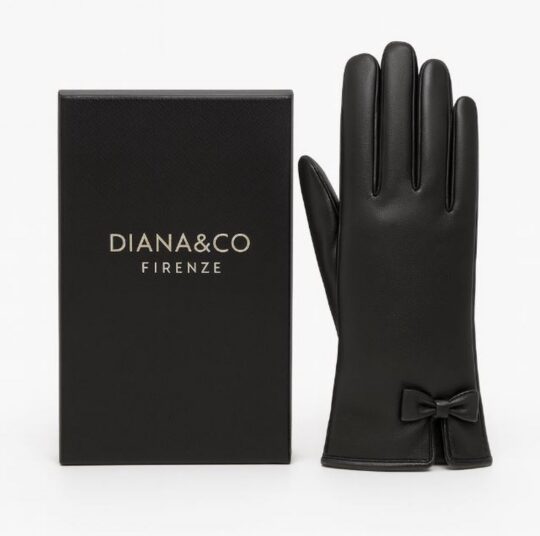 Rokavice LS COLLECTION Diana - črne, v darilni embalaži