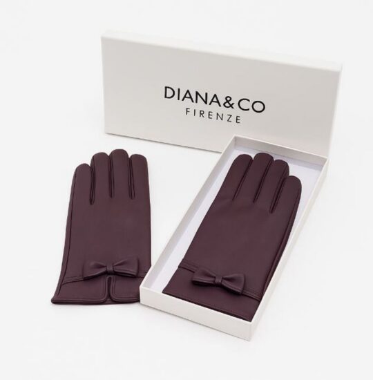 Rokavice LS COLLECTION Diana - vijolične, v darilni embalaži