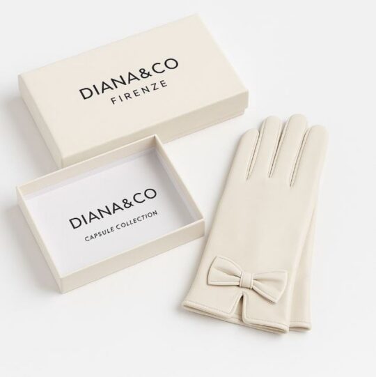 Rokavice LS COLLECTION Diana - bež, v darilni embalaži
