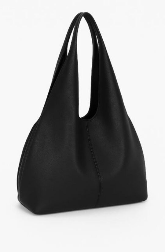 Vrečasta torbica LS COLLECTION Andrea Massi - črna, hobo