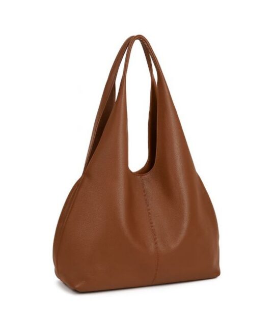 Vrečasta torbica LS COLLECTION Andrea Massi - rjava, hobo