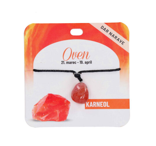 Obesek Karneol Zodiak - poldragi kamen