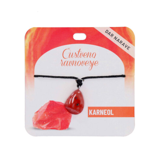 Obesek Karneol Želja - poldragi kamen