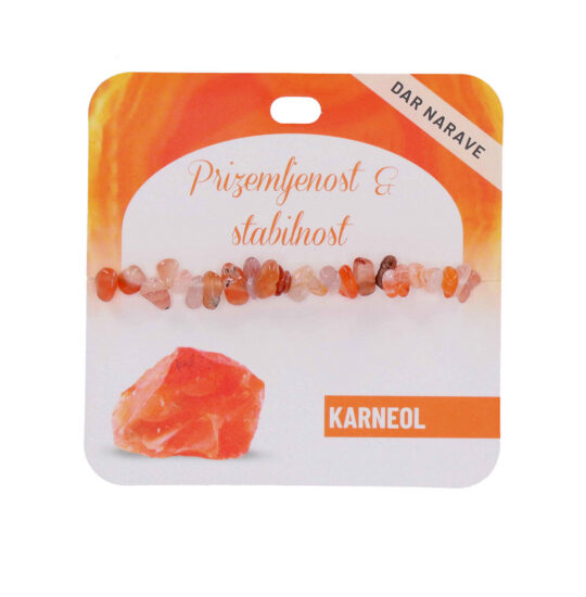 Zapestnica Karneol Zdravje - poldragi kamen