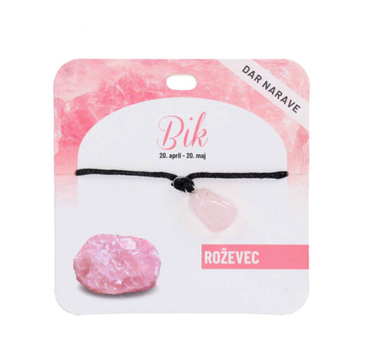 Obesek Roževec Zodiak - poldragi kamen