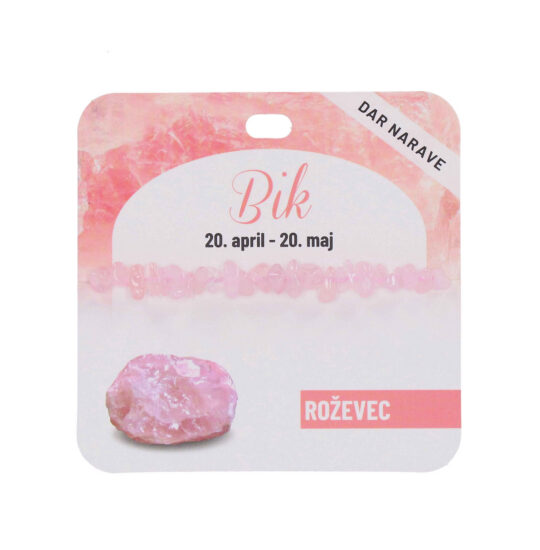 Zapestnica Roževec Zodiak - poldragi kamen