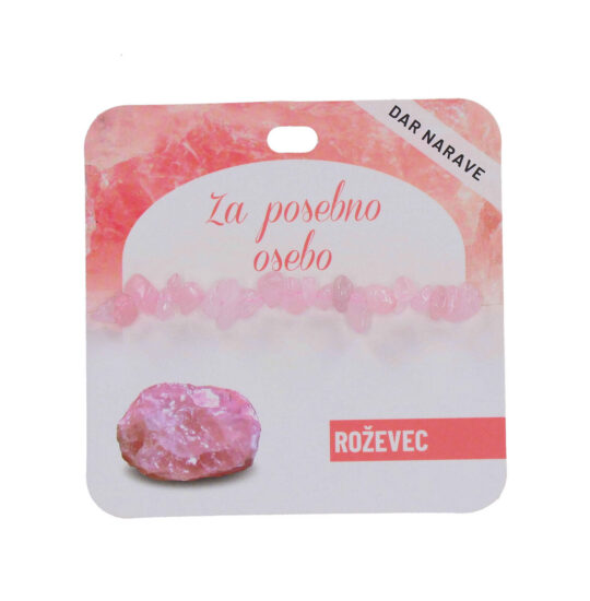 Zapestnica Roževec Želja - poldragi kamen