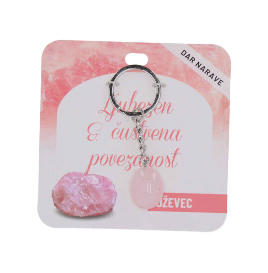 Obesek za ključe Roževec Zdravje - poldragi kamen