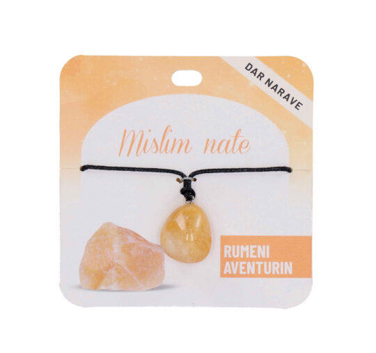 Obesek Rumeni aventurin Želja - poldragi kamen