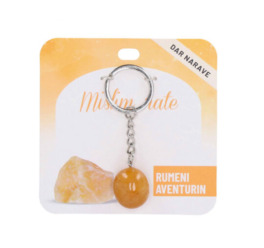 Obesek za ključe Rumeni aventurin Želje - poldragi kamen