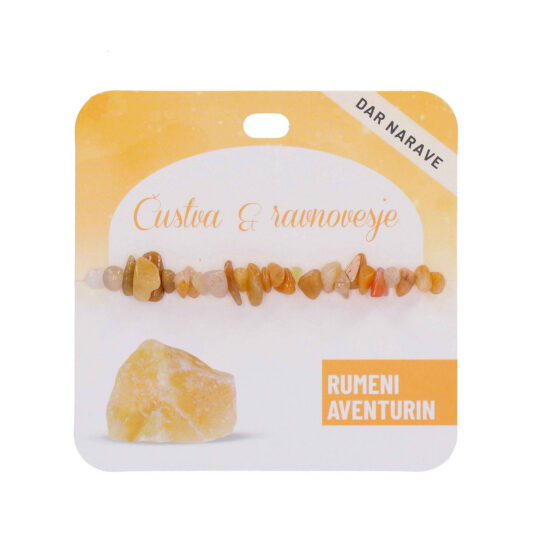 Zapestnica Rumeni aventurin Zdravje - poldragi kamen