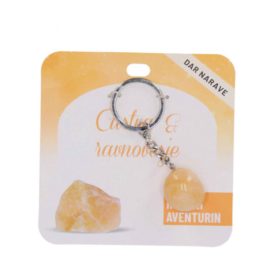 Obesek za ključe Rumeni aventurin Zdravje - poldragi kamen