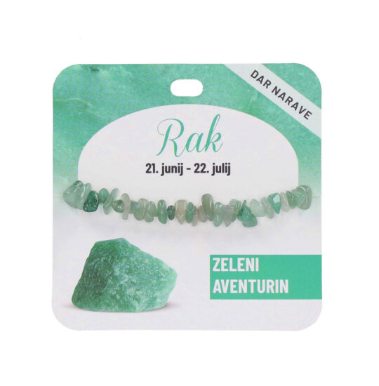 Zapestnica Aventurin Zodiak - poldragi kamen