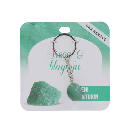 Obesek za ključe Aventurin Zdravje - poldragi kamen