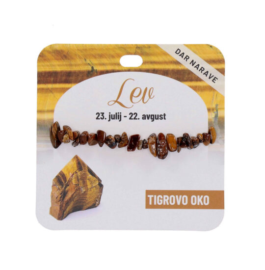 Zapestnica Tigrovo oko Zodiak - poldragi kamen