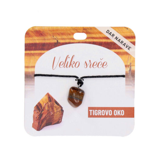 Obesek Tigrovo oko Želja - poldragi kamen