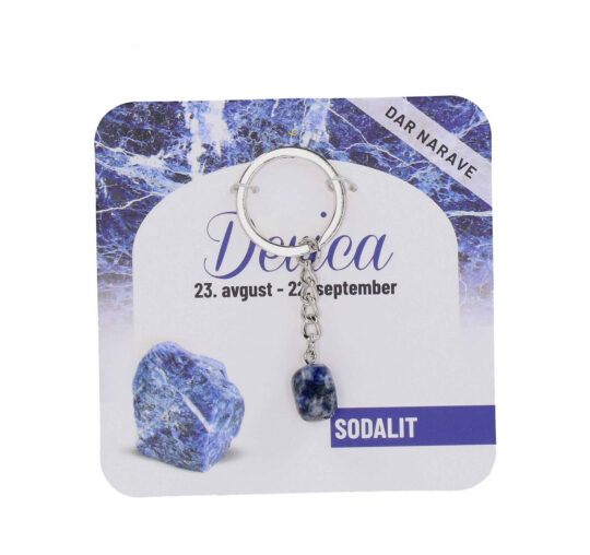 Obesek za ključe Sodalit Zodiak - poldragi kamen