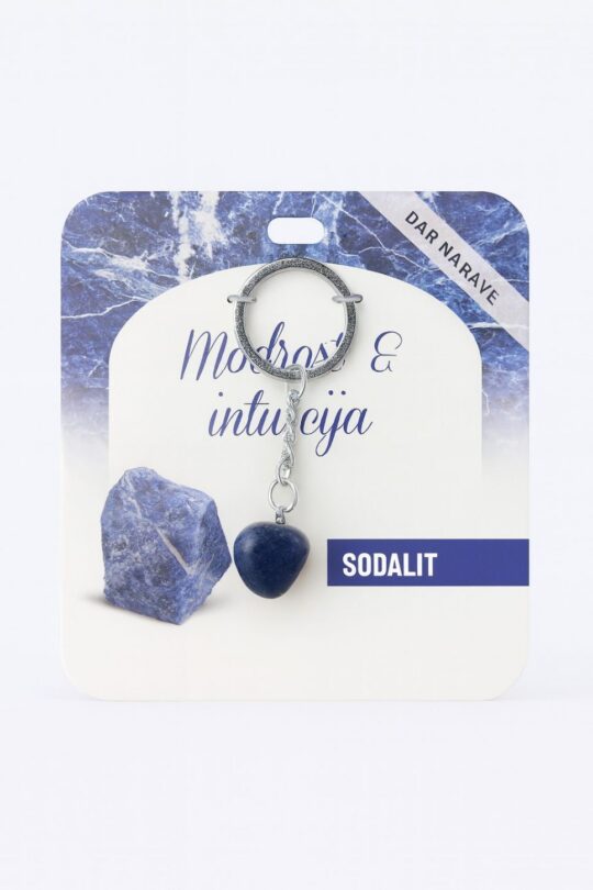 Obesek za ključe Sodalit Zdravje - poldragi kamen