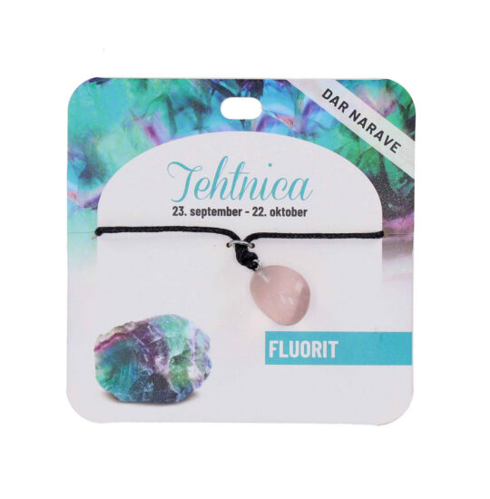 Obesek Fluorit Zodiak - poldragi kamen