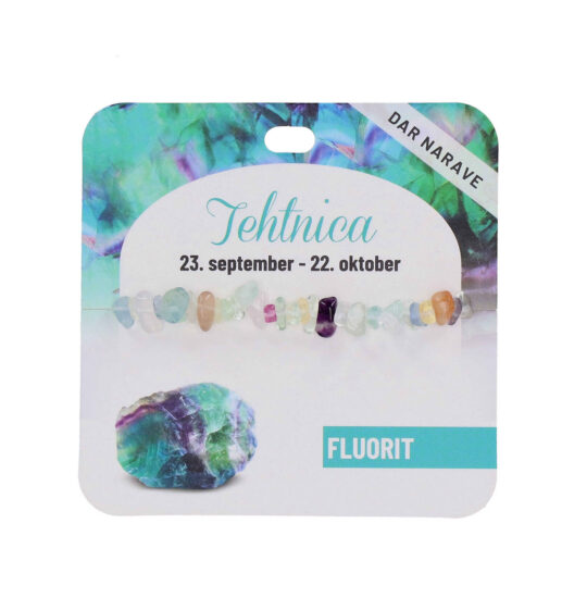 Zapestnica Fluorit Zodiak - poldragi kamen