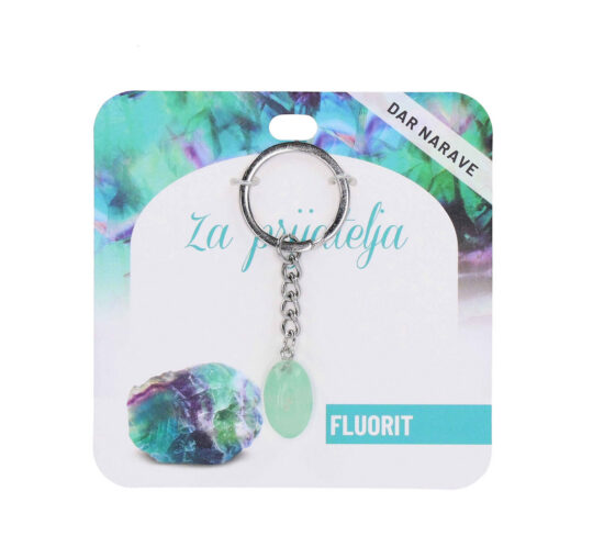 Obesek za ključe Fluorit Želje - poldragi kamen