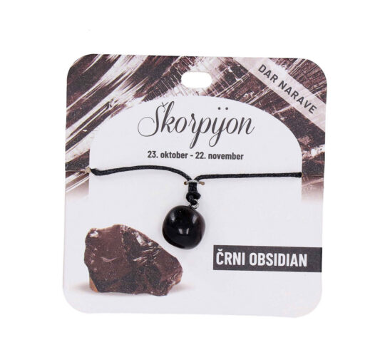 Obesek Obsidian Zodiak - poldragi kamen