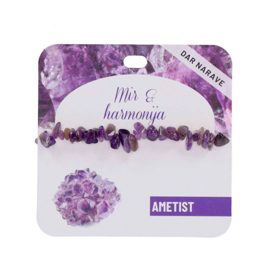 Zapestnica Ametist Zdravje - poldragi kamen