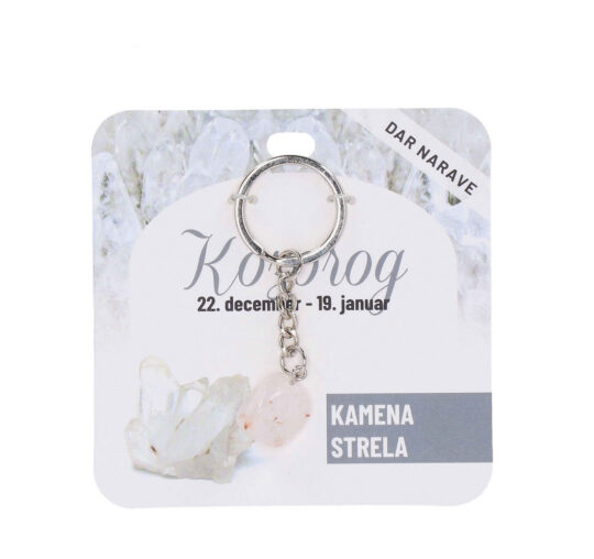 Obesek za ključe Kamena strela Zodiak - poldragi kamen