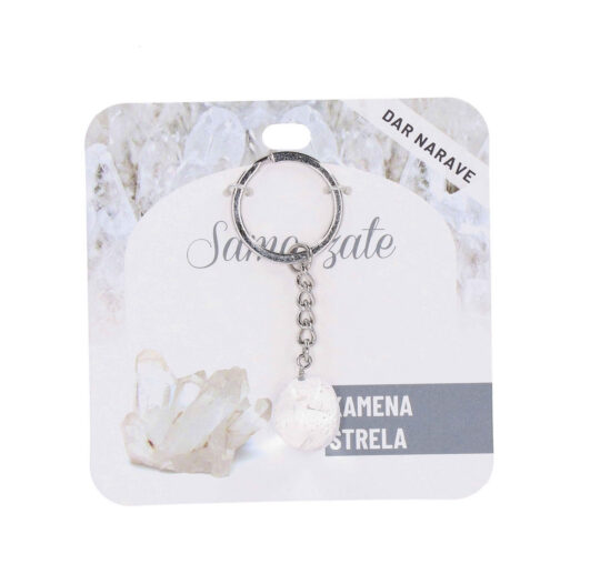Obesek za ključe Kamena strela Želje - poldragi kamen