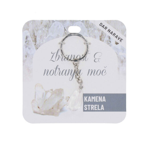 Obesek za ključe Kamena strela Zdravje - poldragi kamen