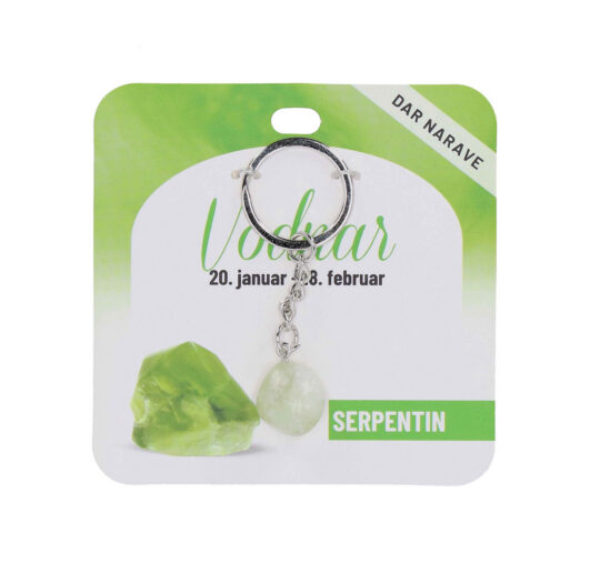 Obesek za ključe Serpentin Zodiak - poldragi kamen