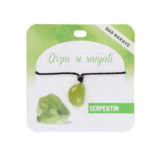 Obesek Serpentin Želja - poldragi kamen