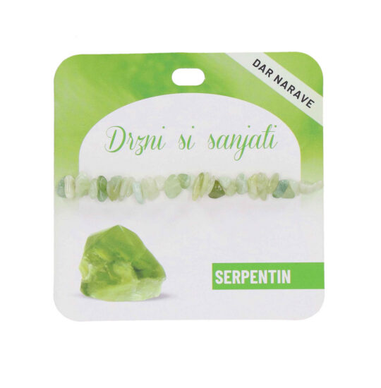 Zapestnica Serpentin Želja - poldragi kamen