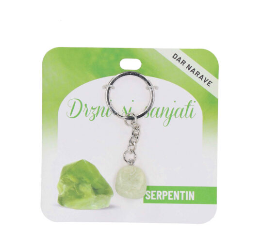 Obesek za ključe Serpentin Želje - poldragi kamen