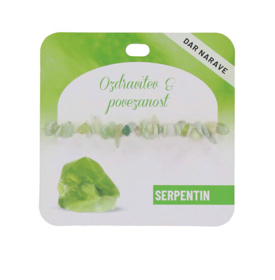 Zapestnica Serpentin Zdravje - poldragi kamen
