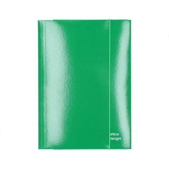 Mapa z elastiko - A4, 600 gsm, zelena