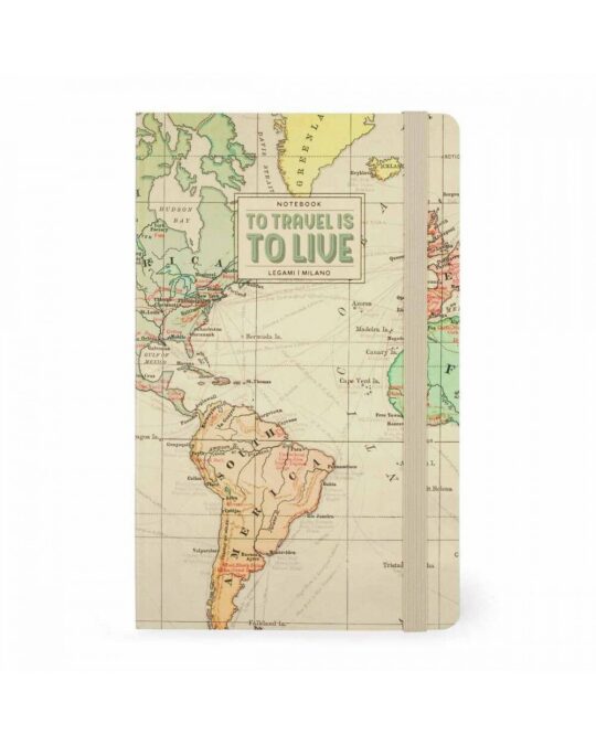 Beležka LEGAMI - Z Elastiko, Srednja Črtasta, Travel