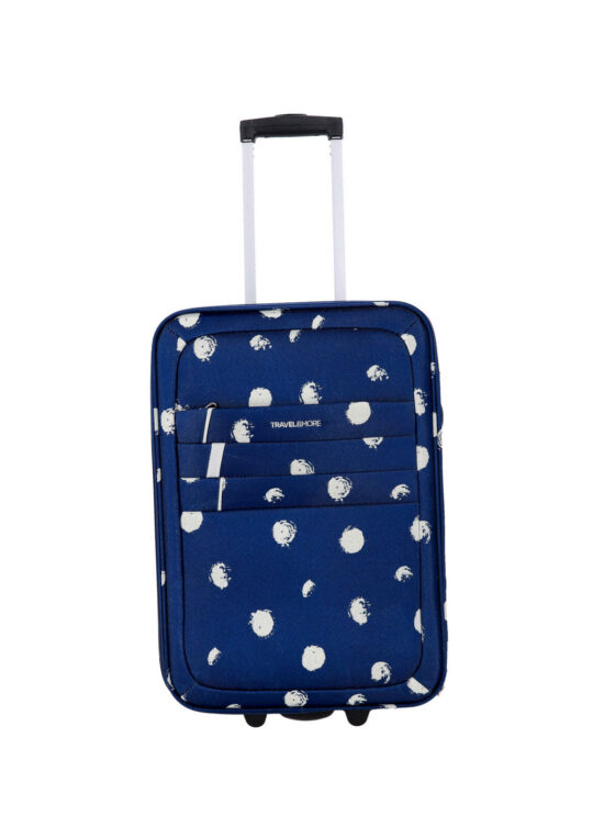 Kabinski kovček TRAVEL AND MORE - modre pike, 55×36×20 cm, 34 l