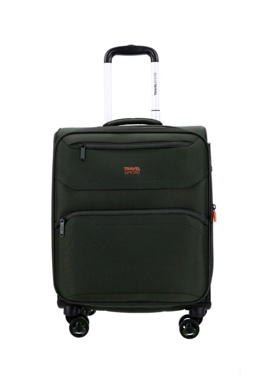 Kabinski kovček TRAVEL AND MORE - vojaško zelen, 55×40×20 cm, 40 l