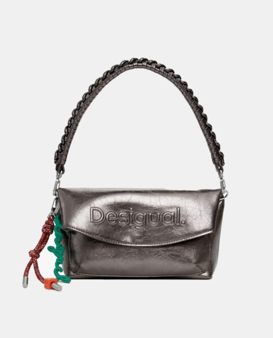 Torbica za čez ramo DESIGUAL - srebrna