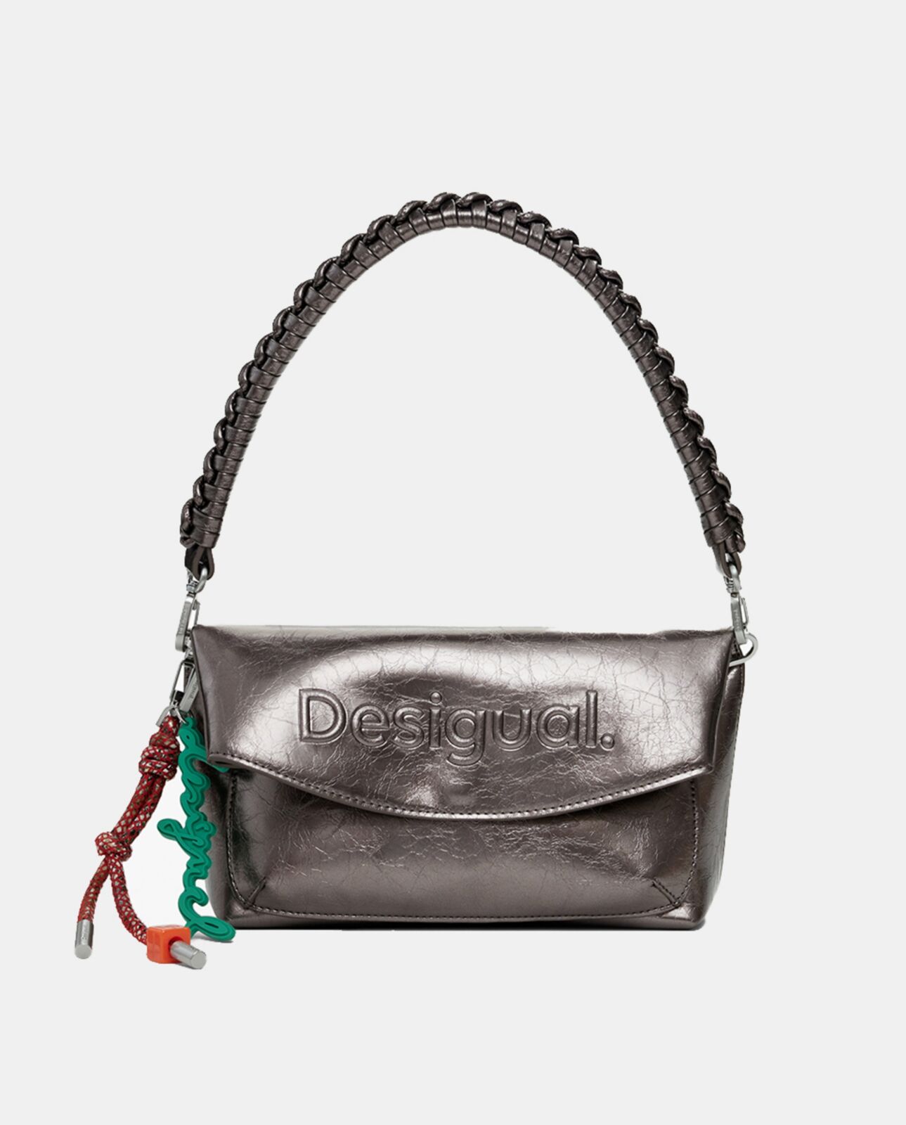 Torbica za čez ramo DESIGUAL - srebrna