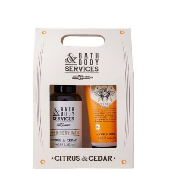 Darilni set B B SERVICES - kopanje, moški, gel za telo in lase 100 ml in balzam 60 ml