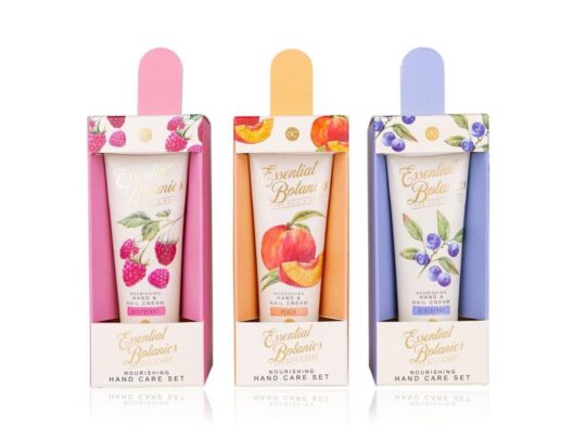 Darilni set E.B. Fruits - nega rok, krema za roke 30 ml in pilica za nohte