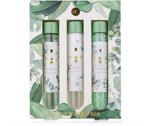 Darilni set BOTANIC SPA - kopanje, gel za tuširanje 60 ml, olje 60 ml in sol za kopanje 80 g