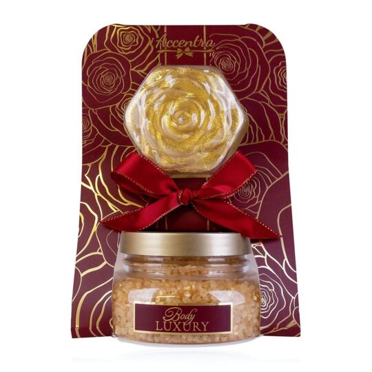 Darilni set BODY LUXURY - kopanje, sol za kopanje 250 g in kopalna bombica 50 g