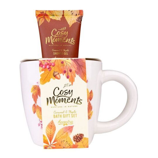 Darilni set COSY MOMENTS - kopanje, gel za tuširanje 30 ml in losjon v skodelici 250 ml