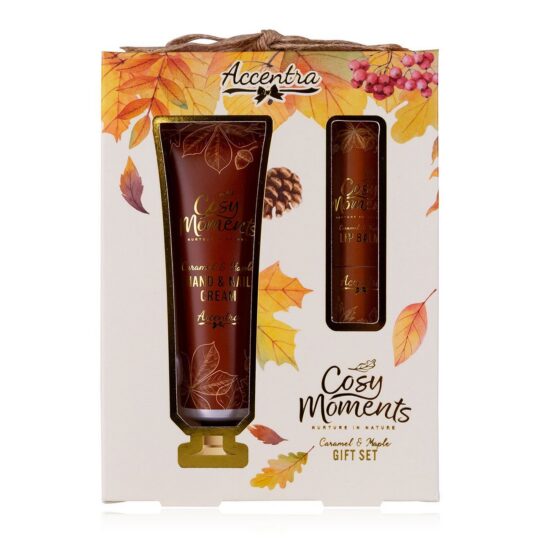 Darilni set COSY MOMENTS - nega, krema za roke 30 ml in balzam za ustnice 3,5 g