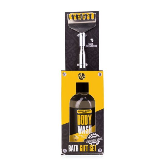 Darilni set B B TOOLKIT - kopanje, moški, gel za tuširanje 100 ml in praskalnik za hrbet