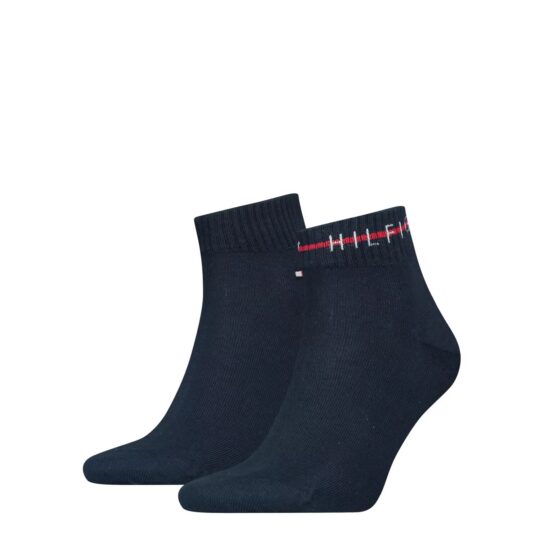 Nogavice TOMMY HILFIGER - četrtinske, modre, 43/46